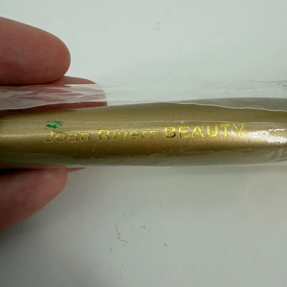 Joan Rivers BEAUTY‎ MAKEUP powder brush NEW In Package 7” Gold Handle